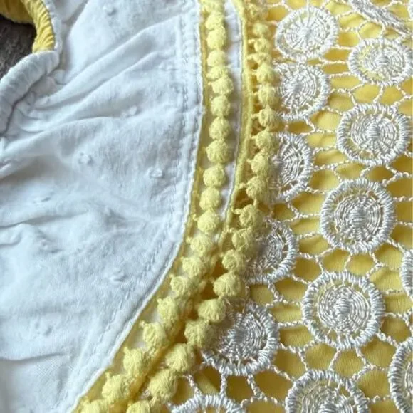 🌼 Easter 2T Mud Pie Yellow Lace Dress 🌼 - Picture 3 of 4